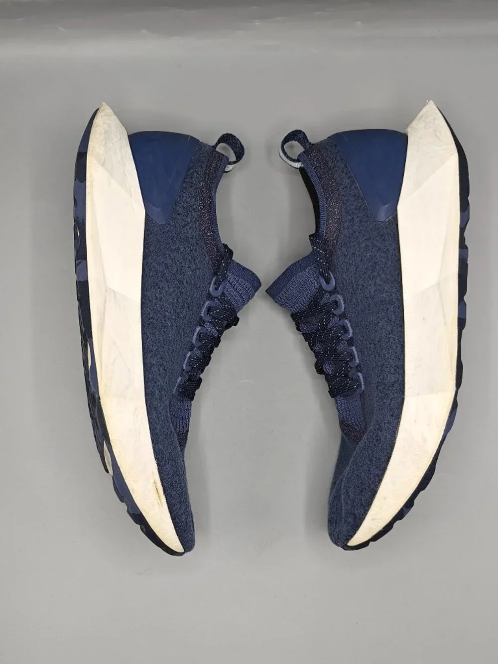 Allbirds Wool Flyer Mizzles Navy Blue Athletic Lace Up Running Shoes Men's